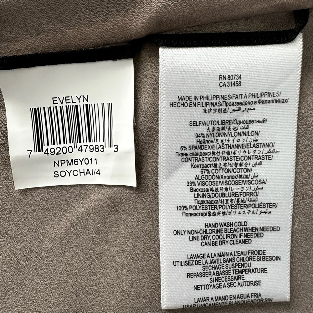 BCBGMaxAzria Black and Tan Midi Dress - Picture 8 of 9